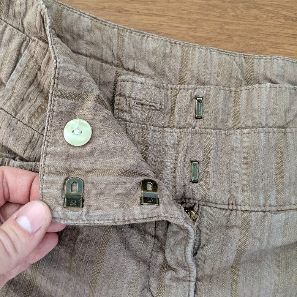Anthropologie Elevenses Brown Cotton Pants - Picture 6 of 7